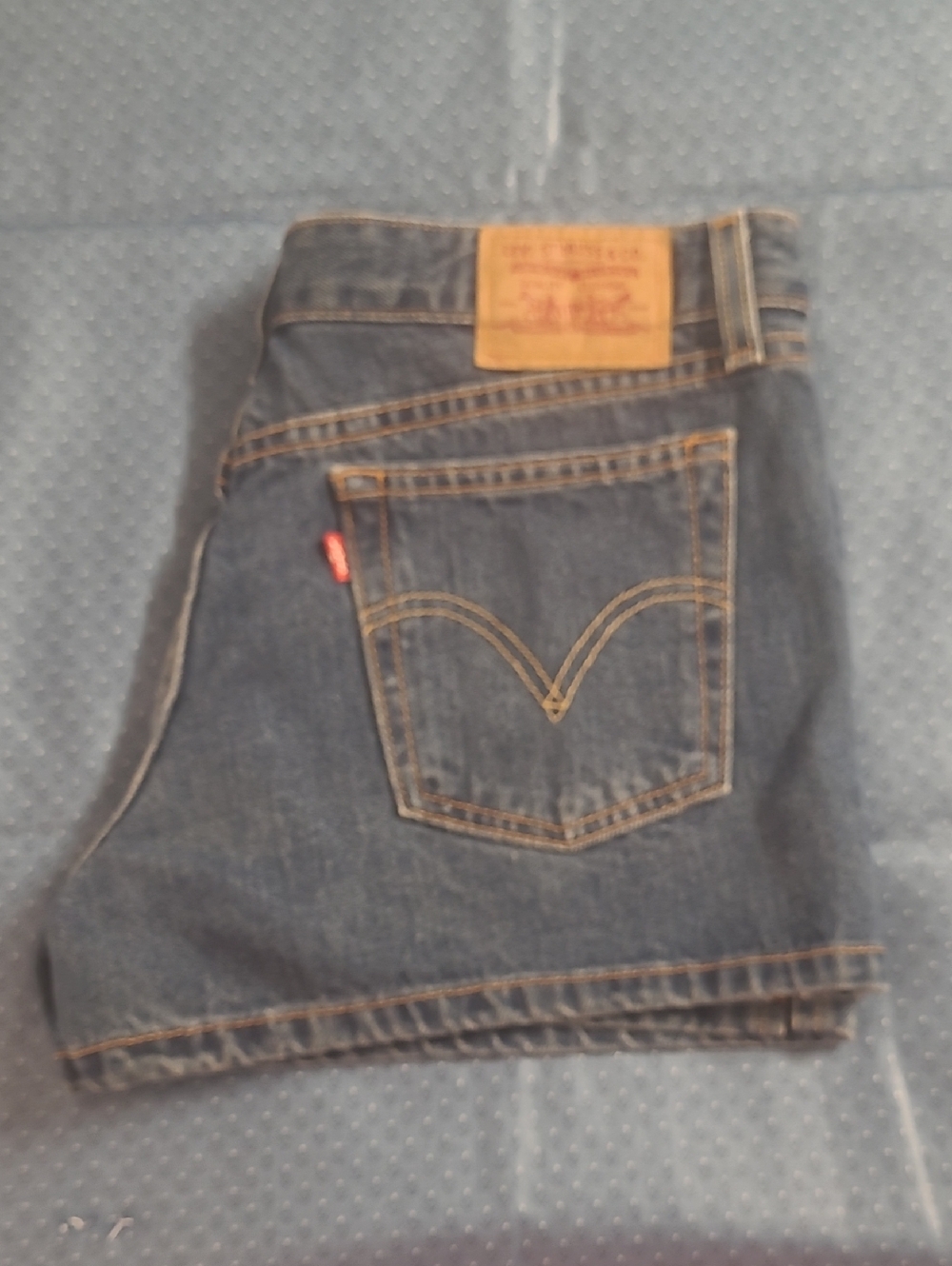 Levi's Dark Blue Straight Women's Jeans with Red Tab